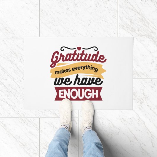 Paillasson Faith and Gratitude Artwork – Uplifting Christian  (Intérieur)