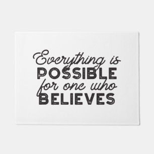 Paillasson Faith Unbbound - Citations "Tout est possible"