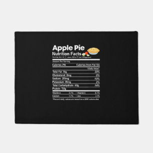 Paillasson Faits nutritionnels de la tarte aux pommes drôle d