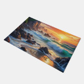 Paillasson Falaises de couchers de soleil tropicaux - Côte vi (Incliné)