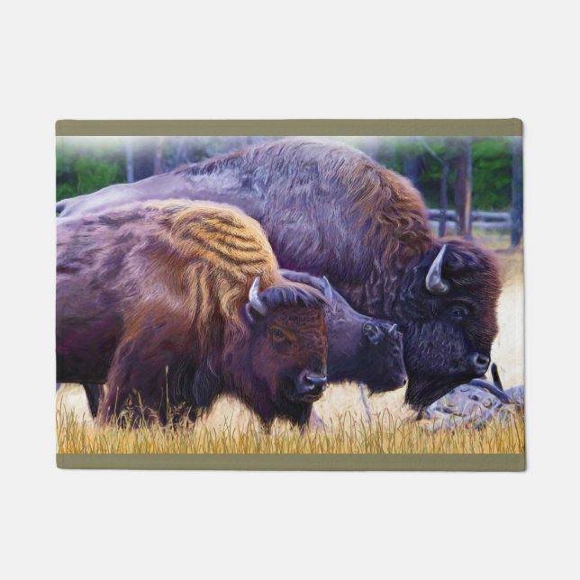 Paillasson Famille American Bison (Devant)