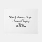 Paillasson Famille camping vacances personnalisée ajouter nom (Devant)