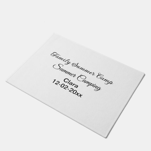 Paillasson Famille camping vacances personnalisée ajouter nom (Incliné)