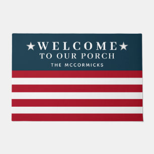 Paillasson Famille de drapeaux américains 4 juillet personnal