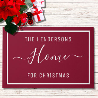 Paillasson Famille de Noël customisée Bourgogne