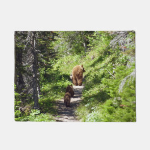 Paillasson Famille d'ours brun