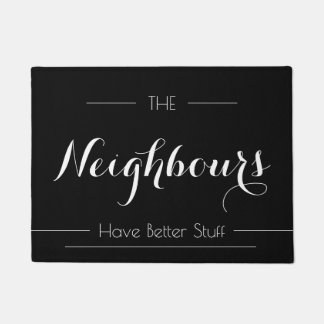 Paillasson Famille Sarcastique Noir CALIGRAPHIE Élégante