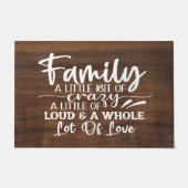Paillasson Famille Un Petit Peu Fou Matt De Porte (Devant)