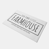 Paillasson Family Farmhouse Typographie noir et blanc (Incliné)