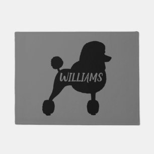 Paillasson Fancy Black Standard Poodé Chien Silhouette Person