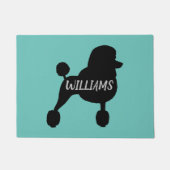 Paillasson Fancy Black Standard Poodle Chien Silhouette Turqu (Devant)