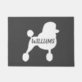 Paillasson Fancy White Standard Poodé Chien Silhouette Person (Devant)