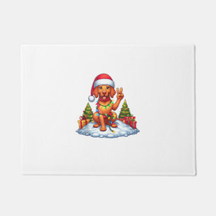 Paillasson Fantastique Paix Vizsla Main Lumières de Noël Femm