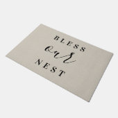 Paillasson Farmhouse moderne Bénie Notre Nid (Incliné)