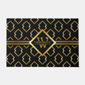 Paillasson Faux Axe Monogrammé Or – Noir et Or (Devant)