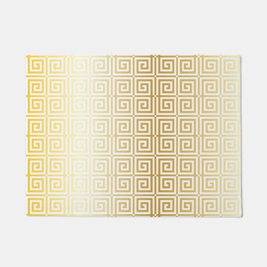 Paillasson Faux Gold Foil Trellis Grèce Key Motif mat (Devant)