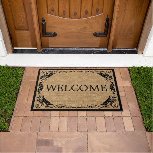 Paillasson Faux Jute Vintage Style tendance Accueil