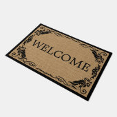 Paillasson Faux Jute Vintage Style tendance Accueil (Incliné)