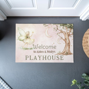 Paillasson Fée personnalisée enfants maison de jeux accueil