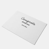 Paillasson Félicitations minimales simples ajouter nom date a (Incliné)