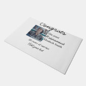 Paillasson Félicitations pour votre retraite ajouter le nom d (Incliné)