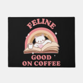 Paillasson Félin bien sur café (Devant)