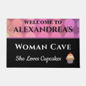 Paillasson Femme Cave rose Motif Abstrait Personnaliser (Devant)