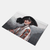 Paillasson Femme dans le chemisier brodé (Incliné)