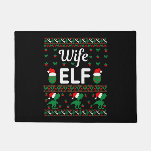 Paillasson femme elf noël laide pull (Devant)
