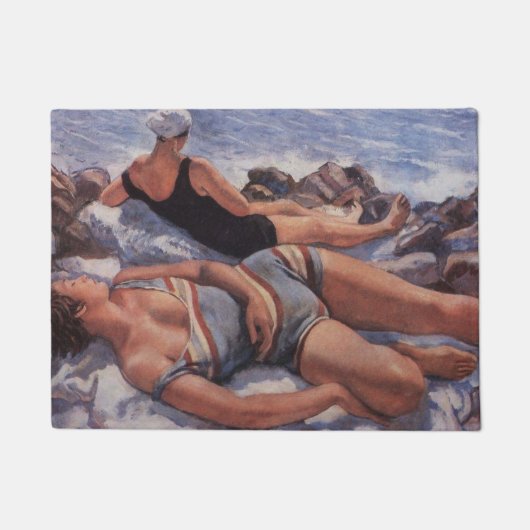Paillasson Femmes bronzage sur la plage (par Serebriakova) (Devant)