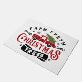 Paillasson Ferme Arbres de Noël frais Camion Vintage (Incliné)