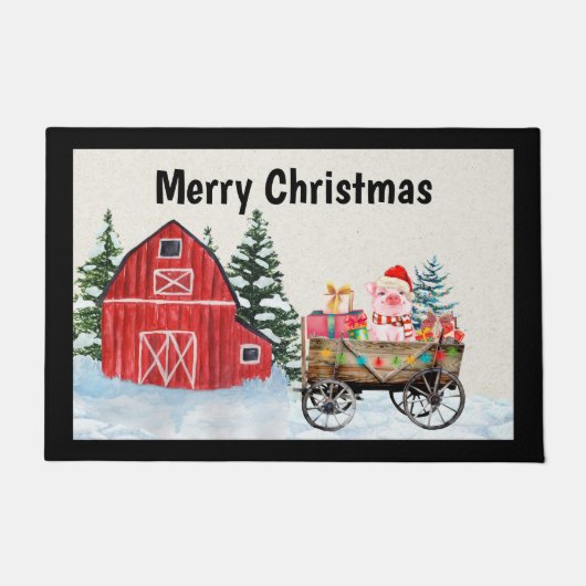 Paillasson Ferme Barnyard Country Porte de Noël Mat (Devant)