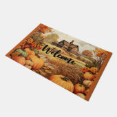 Paillasson Ferme citrouille Automne Récolte Thanksgiving Bien (Incliné)