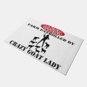 Paillasson Ferme d'avertissement patrouillée par Crazy Goat L (Incliné)