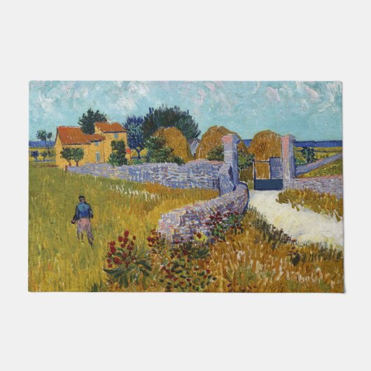 Paillasson Ferme en Provence (1888) par Vincent Van Gogh (Devant)