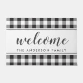 Paillasson Ferme moderne Buffle noir Plaid Accueil (Devant)