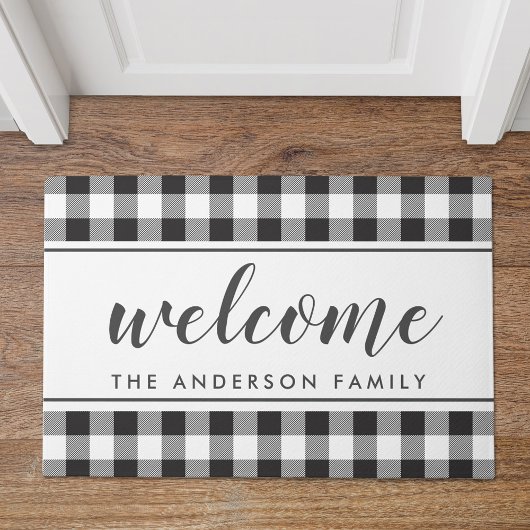 Paillasson Ferme moderne Buffle noir Plaid Accueil