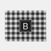 Paillasson Ferme moderne Buffle noir Plaid Monogramme (Devant)
