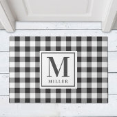 Paillasson Ferme moderne Buffle noir Plaid Monogramme