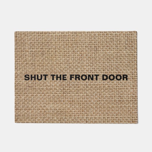 Paillasson Fermez la natte de toile de jute d'entrée (Devant)