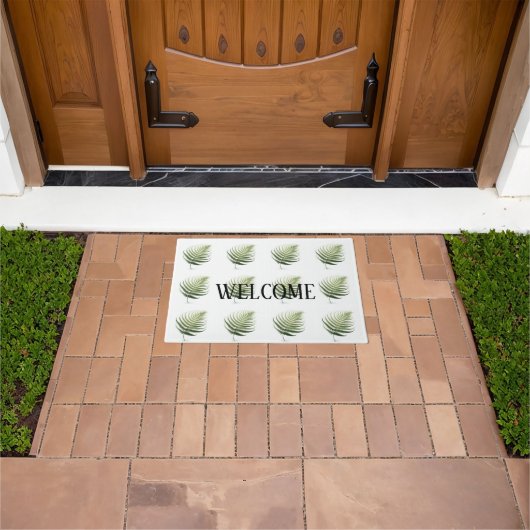 Paillasson Fern Fronds Foliing Welcome Doormat (De plein air)