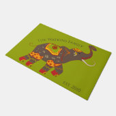 Paillasson Festif Elephant Nom de famille Établissement (Incliné)