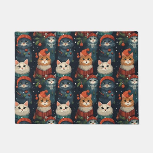 Paillasson Festive Cats Holiday (Devant)