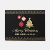 Paillasson Festive Élégant Noël Vacances Nom (Devant)