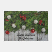 Paillasson Festive Holiday Red Green & Silver (Devant)