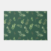 Paillasson Festive Végétation d'hiver Botanique Vert Foliage (Devant)