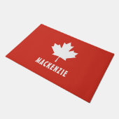 Paillasson Fête du Canada Rouge Blanc Canadien Drapeau Maple  (Incliné)