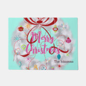 Paillasson Fête rétro en aluminium Wreath (Devant)