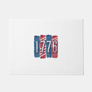 Paillasson Feu d'artifice patriotique vintage 1776 Vector Des