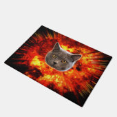 Paillasson Feu de Chat Explosif Feu de Porte Drôle Mat (Incliné)